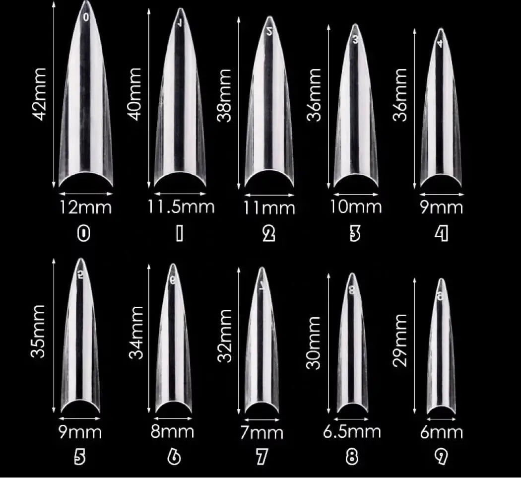 Easy Coffin Tips 600 Nail Tips Shi Professional