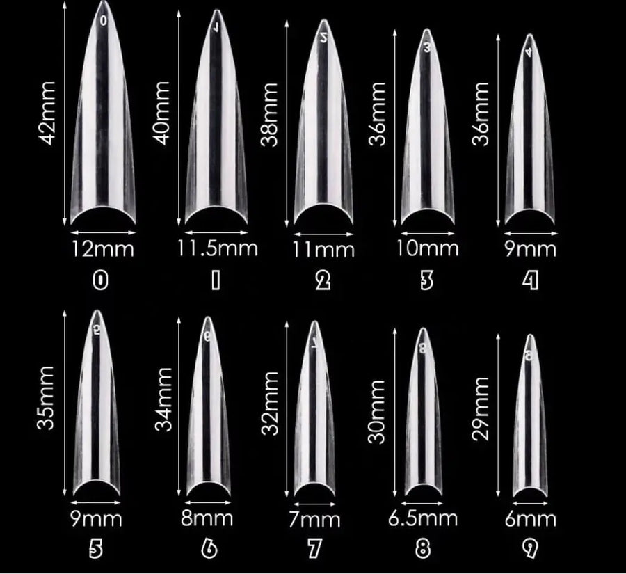 Easy Coffin Tips 600 Nail Tips Shi Professional