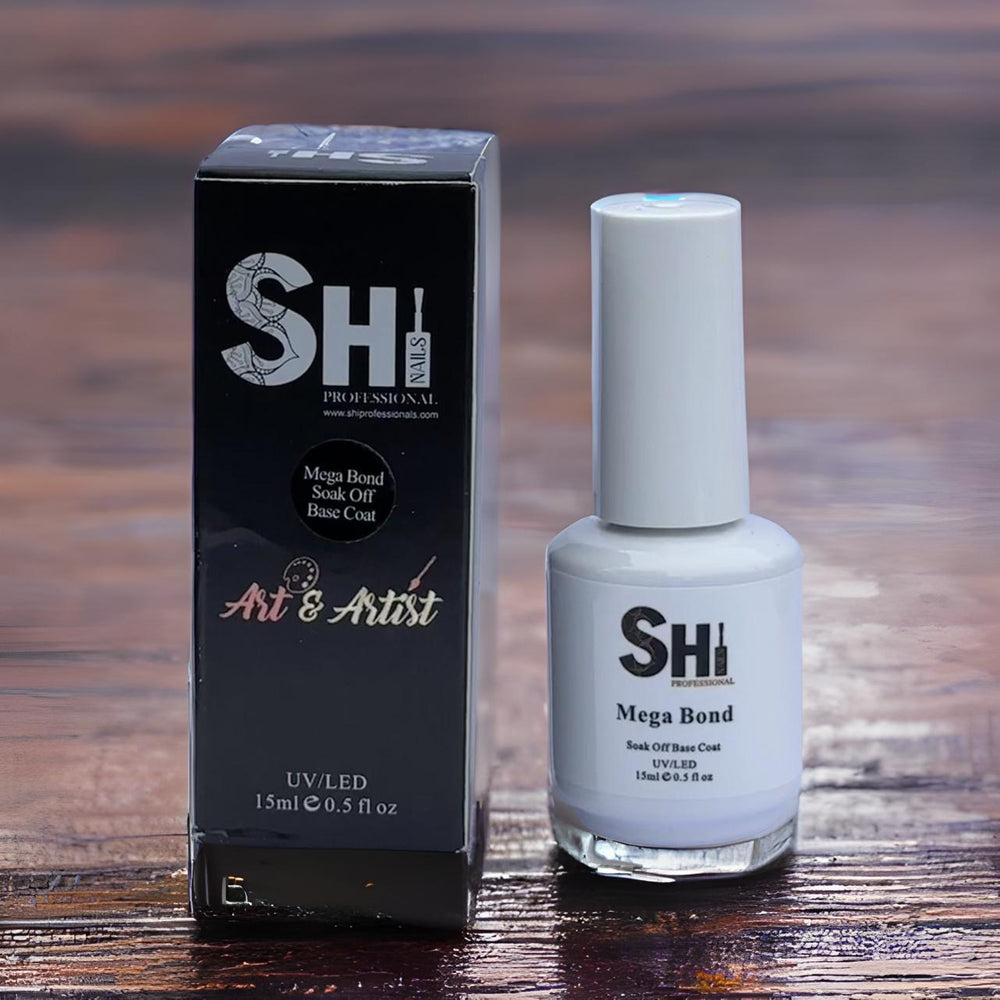 SHi® MegaBond Soak Off Rubber Base Coat - Strong, Lasting Bond for Natural Nails - Shi Professionals