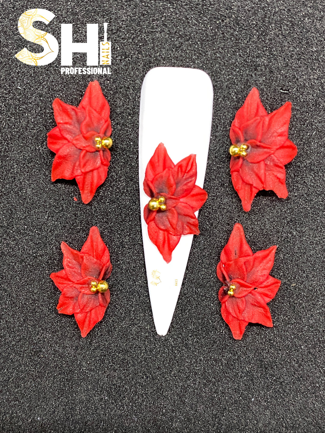 3D Double Petal Poinsettia Acrylic Flower Shi Professional