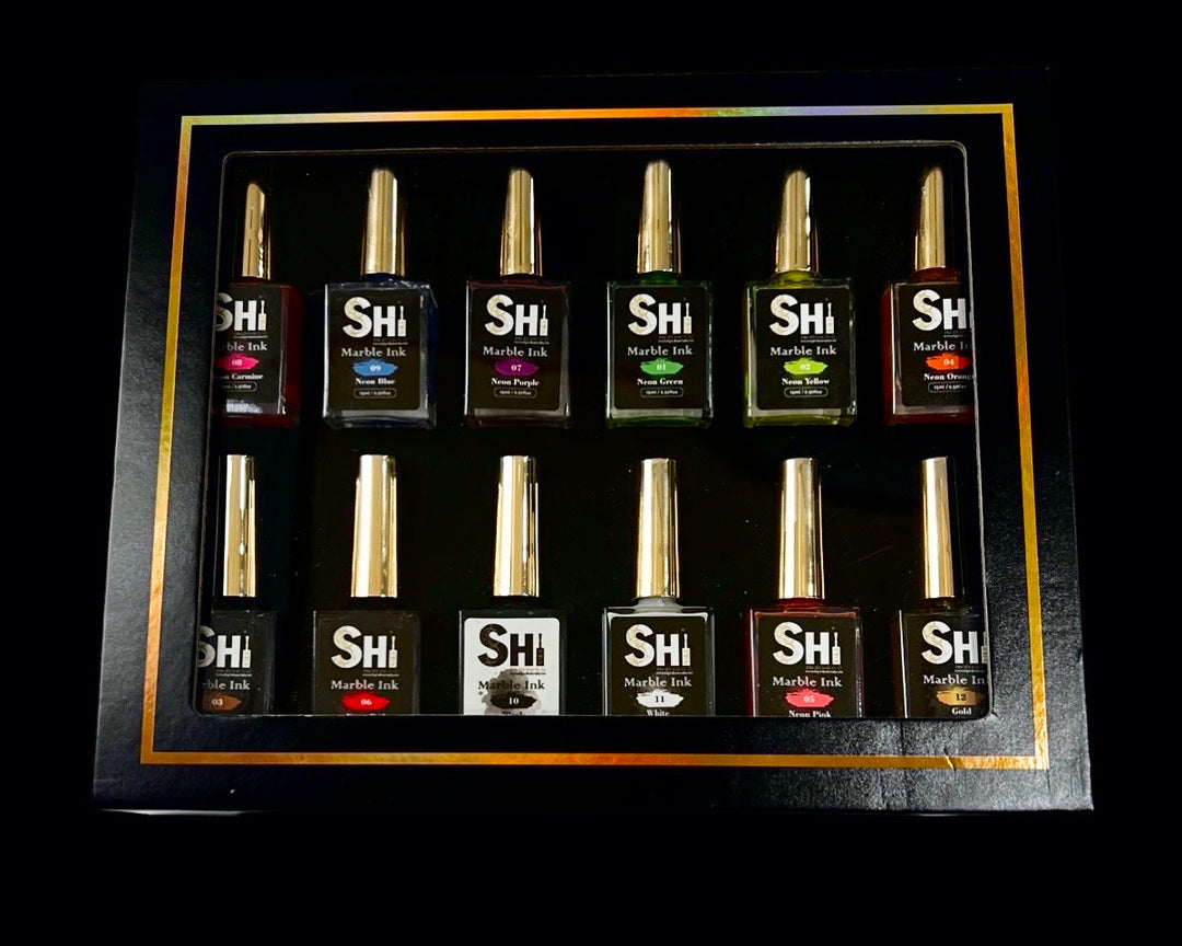 Transform your nail art with the SHi® Marble Ink Art Kit and make your designs truly stand out_ Shi Professionals